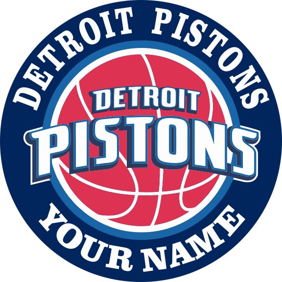 Detroit Pistons custom logo Customized Logo iron on paper